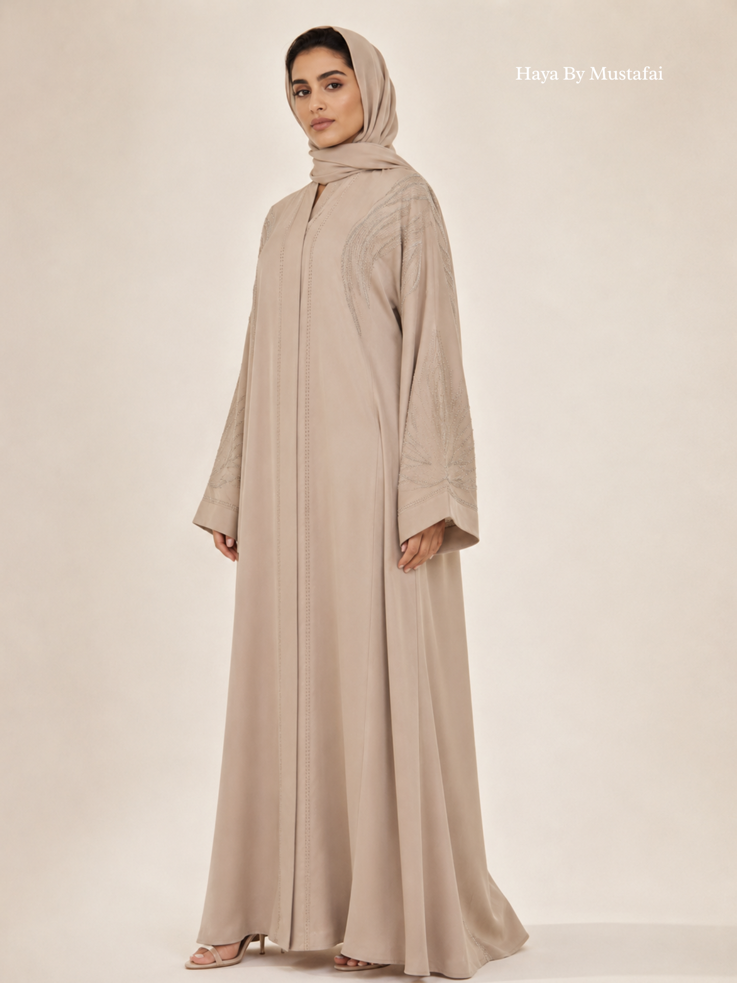 The Celeste Abaya — Warm Ivory