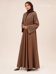 The Celeste Abaya — Chestnut Brown