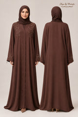 Lina Cocoa Brown Asma Abaya