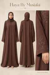 Lina Cocoa Brown Asma Abaya