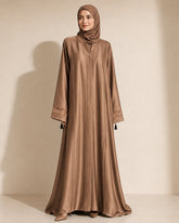 Layan Korean Nida Abaya – Mocha Brown