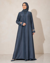 Layan Korean Nida Abaya – Slate Blue