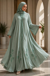 Luna Royale Abaya – Sage Green