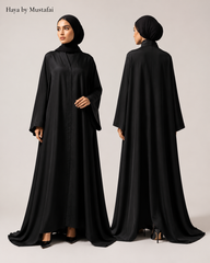Lujain Open Front Korean Nidah Flare Abaya