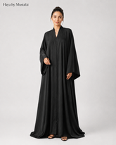 Lujain Open Front Korean Nidah Flare Abaya