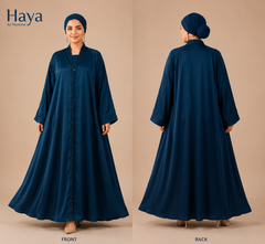 Mahra Luxury Embroidered Abaya Zinc