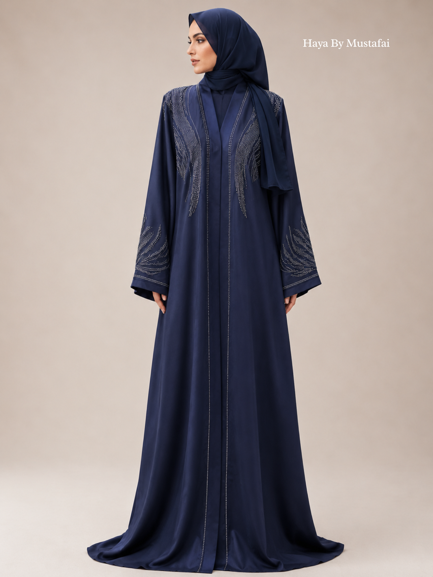 The Celeste Abaya — Midnight Royal
