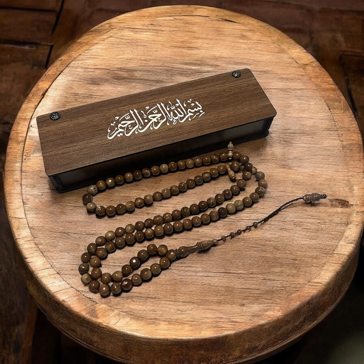 Wooden Tasbeeh – Traditional Islamic Prayer Beads for Men & Women