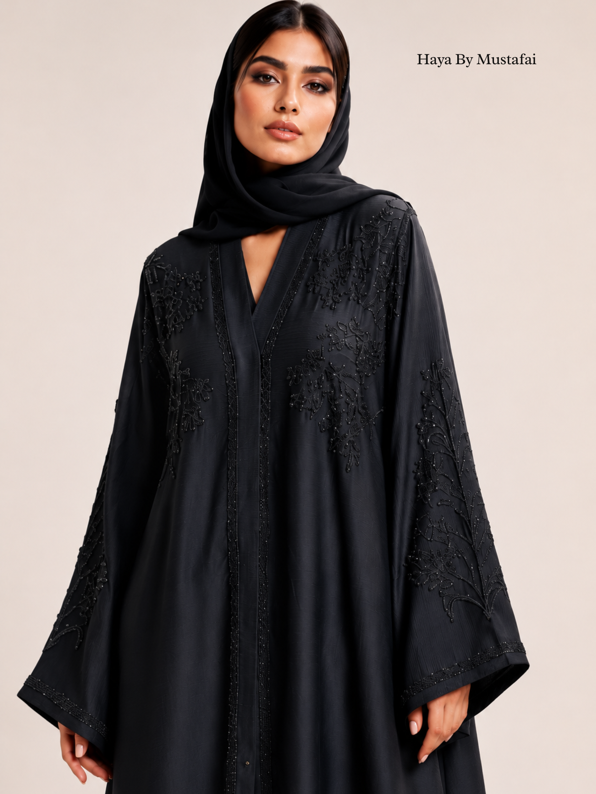 Midnight Bloom Abaya