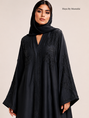 Midnight Bloom Abaya