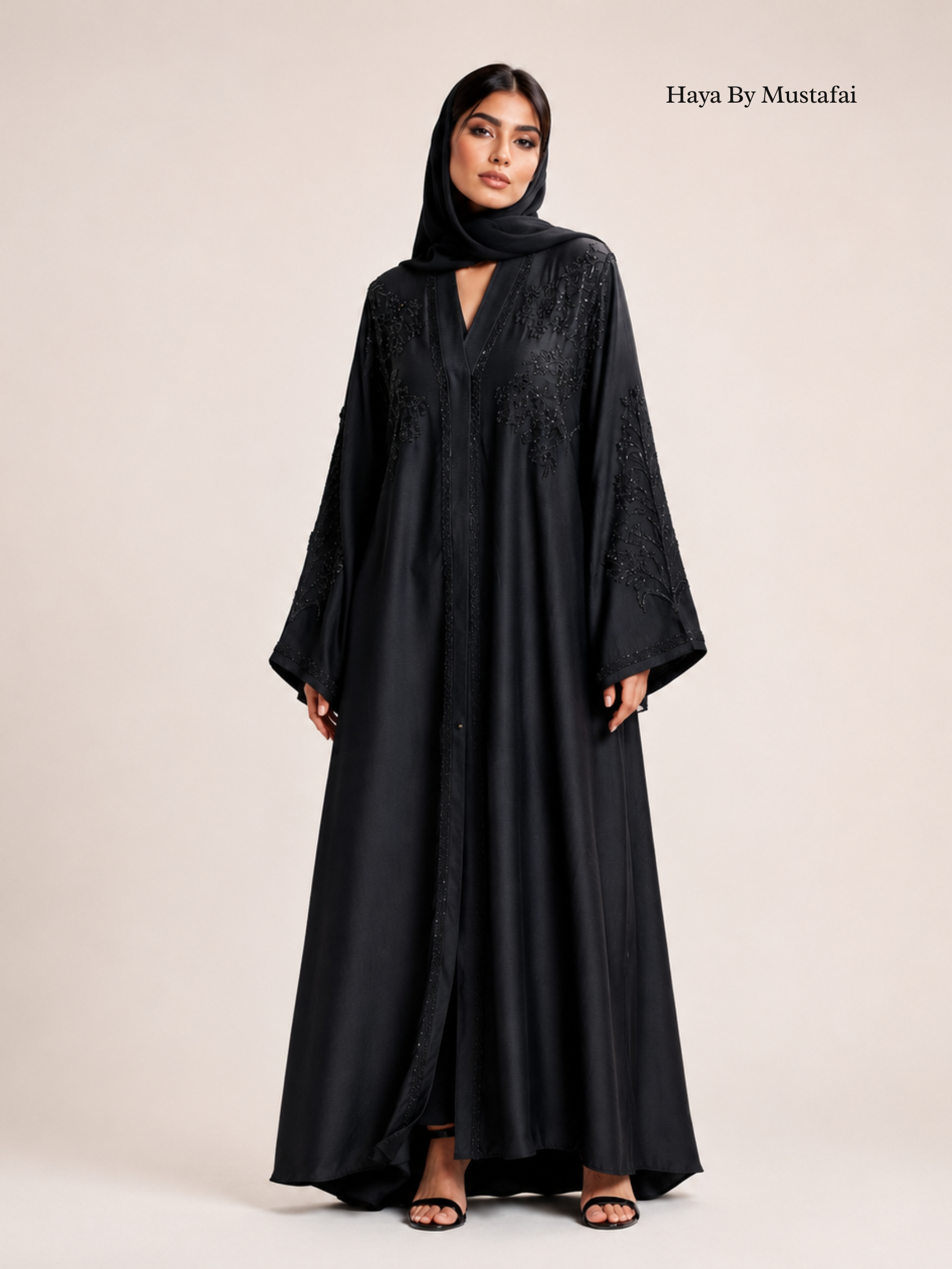 Midnight Bloom Abaya