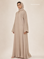 The Celeste Abaya — Warm Ivory