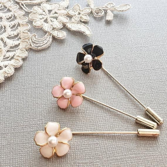 Floral Hijab Pins Set – Cute Decorative Pins for Abayas & Hijabs