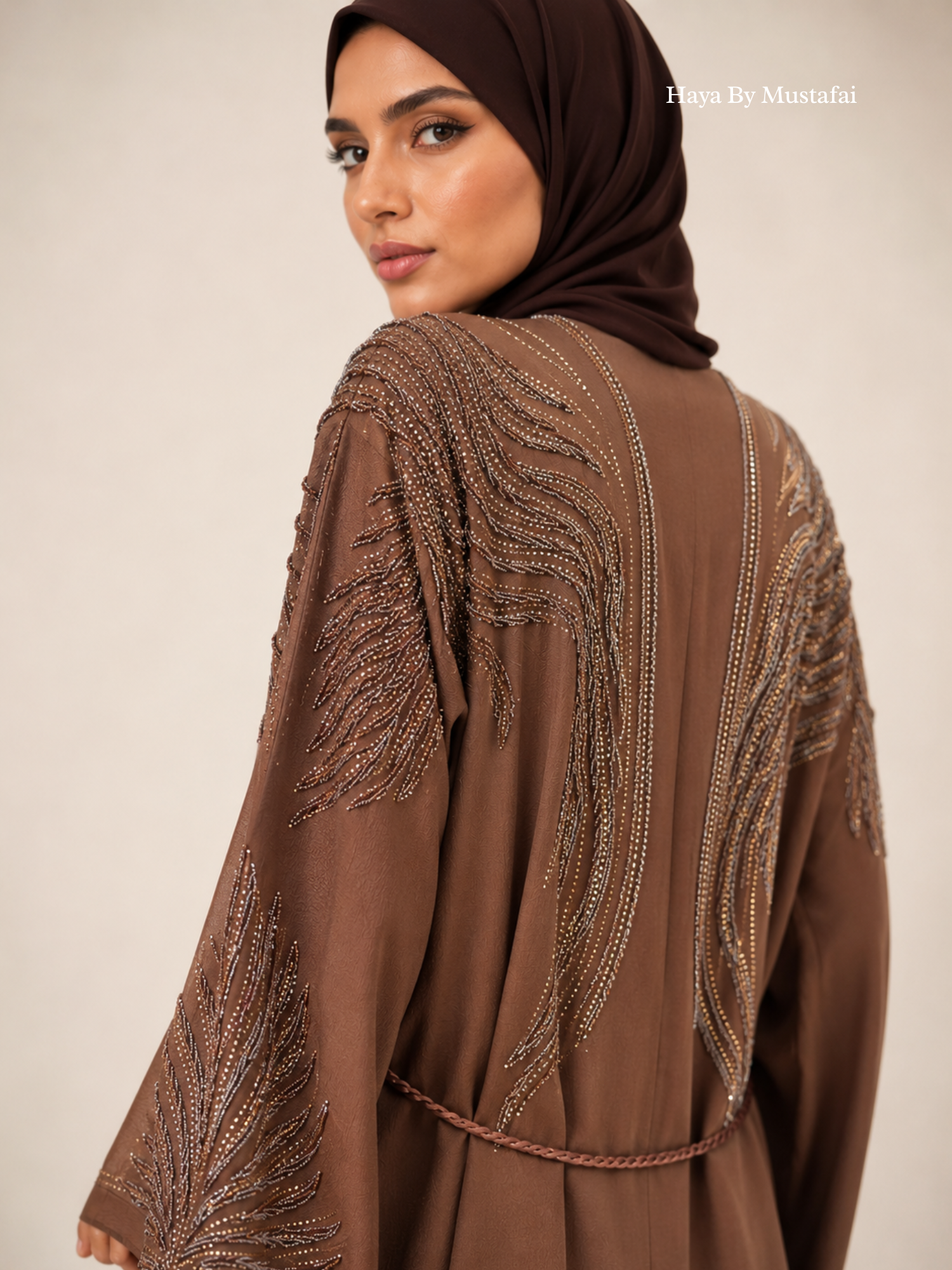 The Celeste Abaya — Chestnut Brown