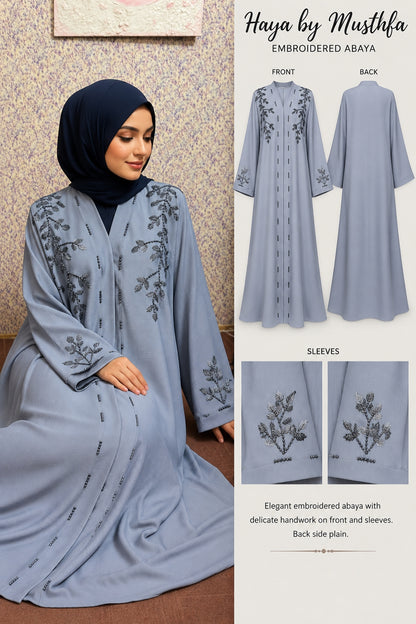 Melisa Ice Blue Asma Abaya