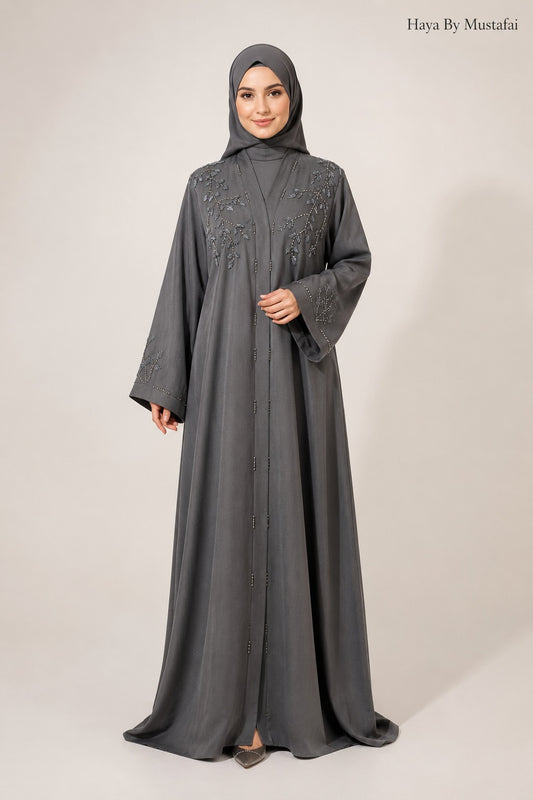 Aylin Smoky Grey Asma Abaya