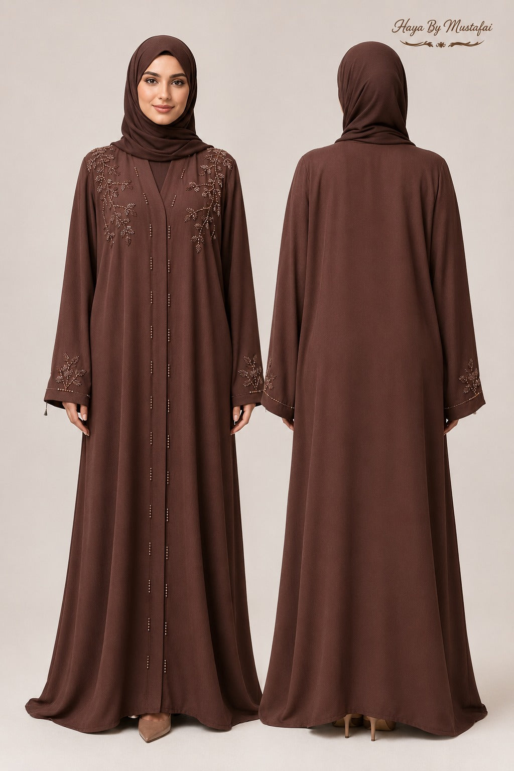 Lina Cocoa Brown Asma Abaya
