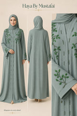 Esra Sage Green Asma Abaya