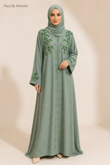 Esra Sage Green Asma Abaya