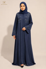 Selin Navy Asma Handwork Abaya