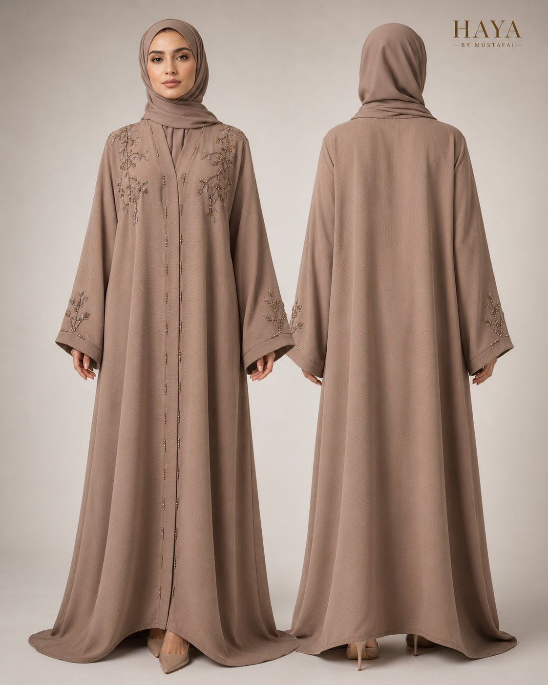 Hazal Mocha Asma Abaya