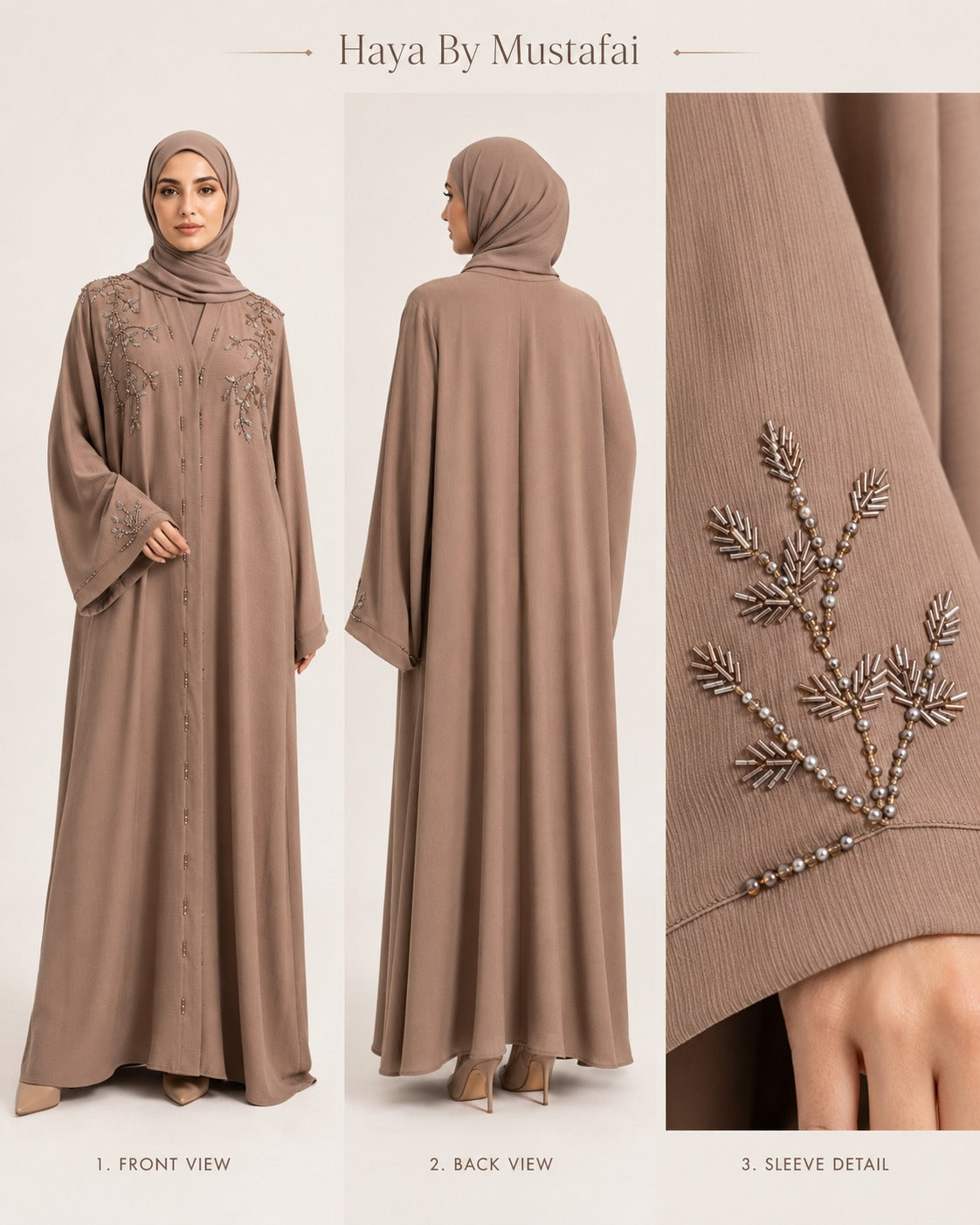 Hazal Mocha Asma Abaya