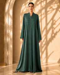 Ayesh Dubai Style Handwork Abaya – Emerald Green