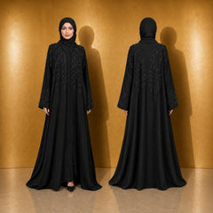 Ayesh Dubai Style Handwork Abaya – Black