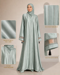 Layan Korean Nida Abaya – Sage Green