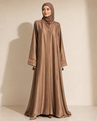 Layan Korean Nida Abaya – Mocha Brown