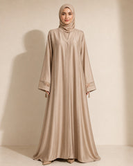 Layan Korean Nida Abaya – Beige