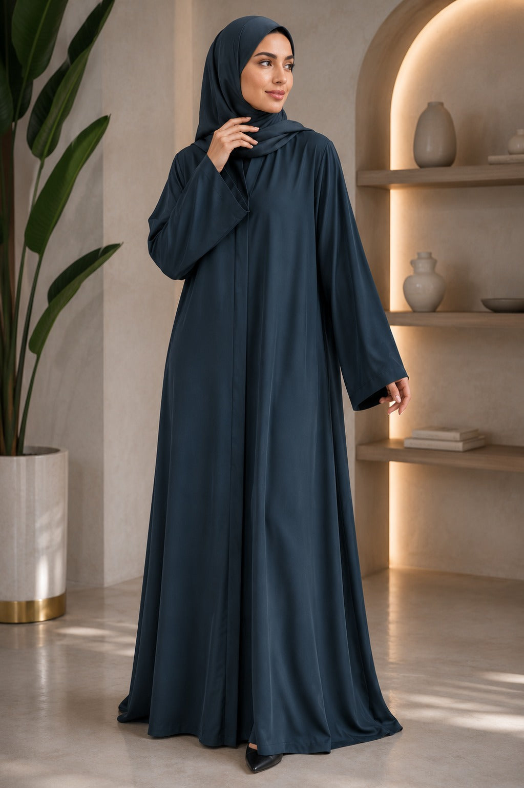The Everyday Abaya – Deep Navy Blue