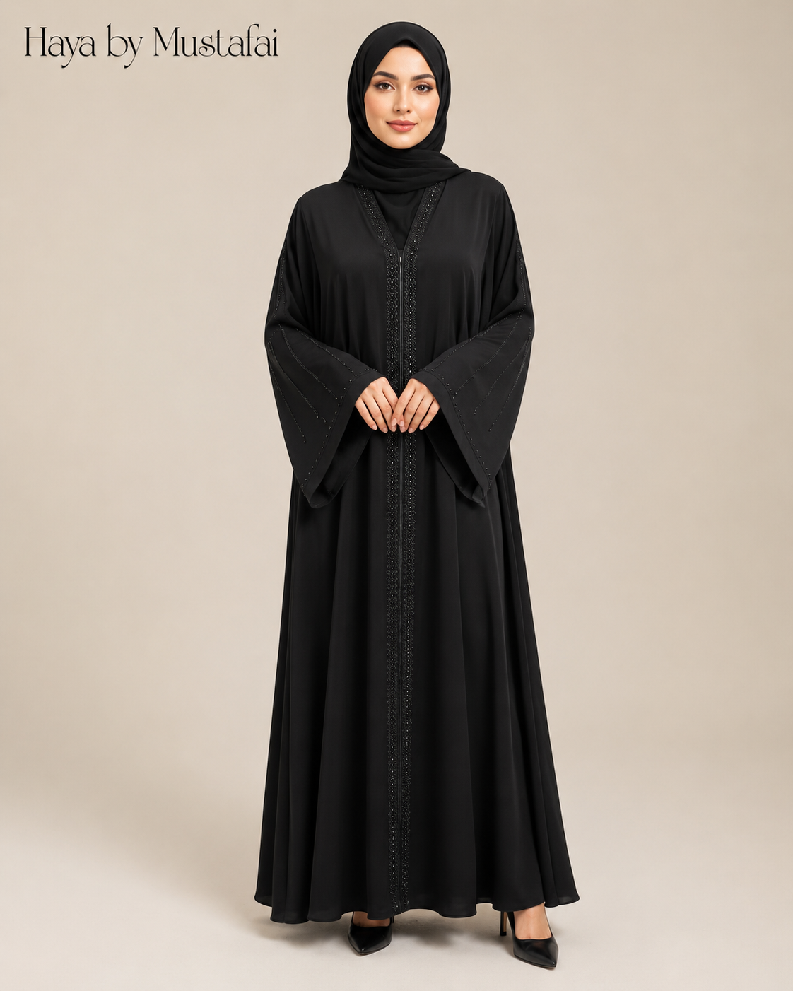 Mahra Luxury Embroidered Nida Abaya